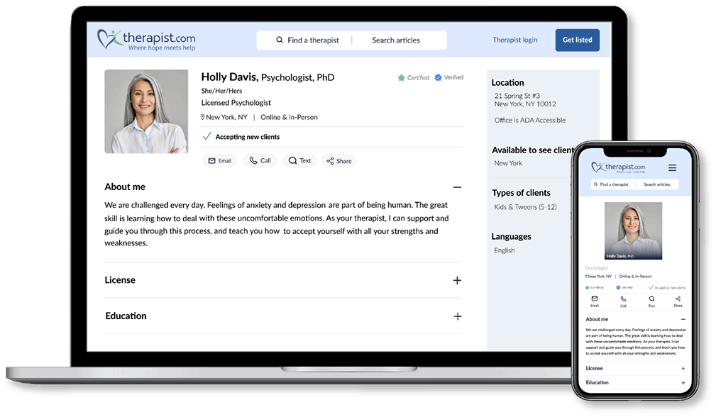 Therapist.com devices
